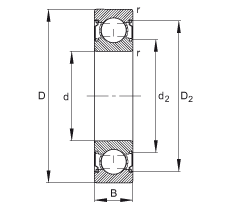 S 6000-C-2Z, ă(ni)Y(ji)(gu)C (j) DIN 625-1 ˜ʵҪߴ磬ɂ(c)g϶ܷ