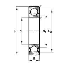 S 6006-2RSR, (j) DIN 625-1 (bio)(zhn)Ҫߴ, ɂ(c)ܷ